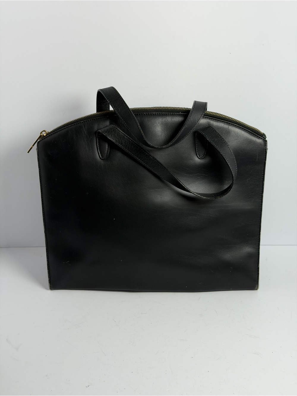 Vintage Gucci Black Leather Classic Handbag
